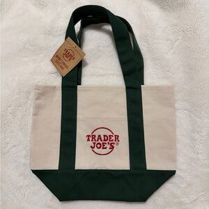 Trader Joe's Green Mini Canvas Tote Bag
